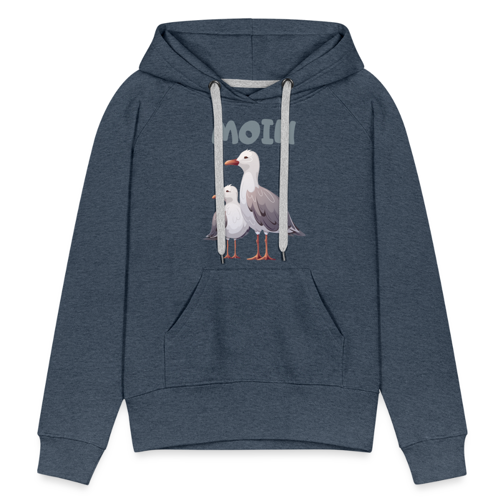 Frauen Premium Hoodie - Moin Möwe - Jeansblau