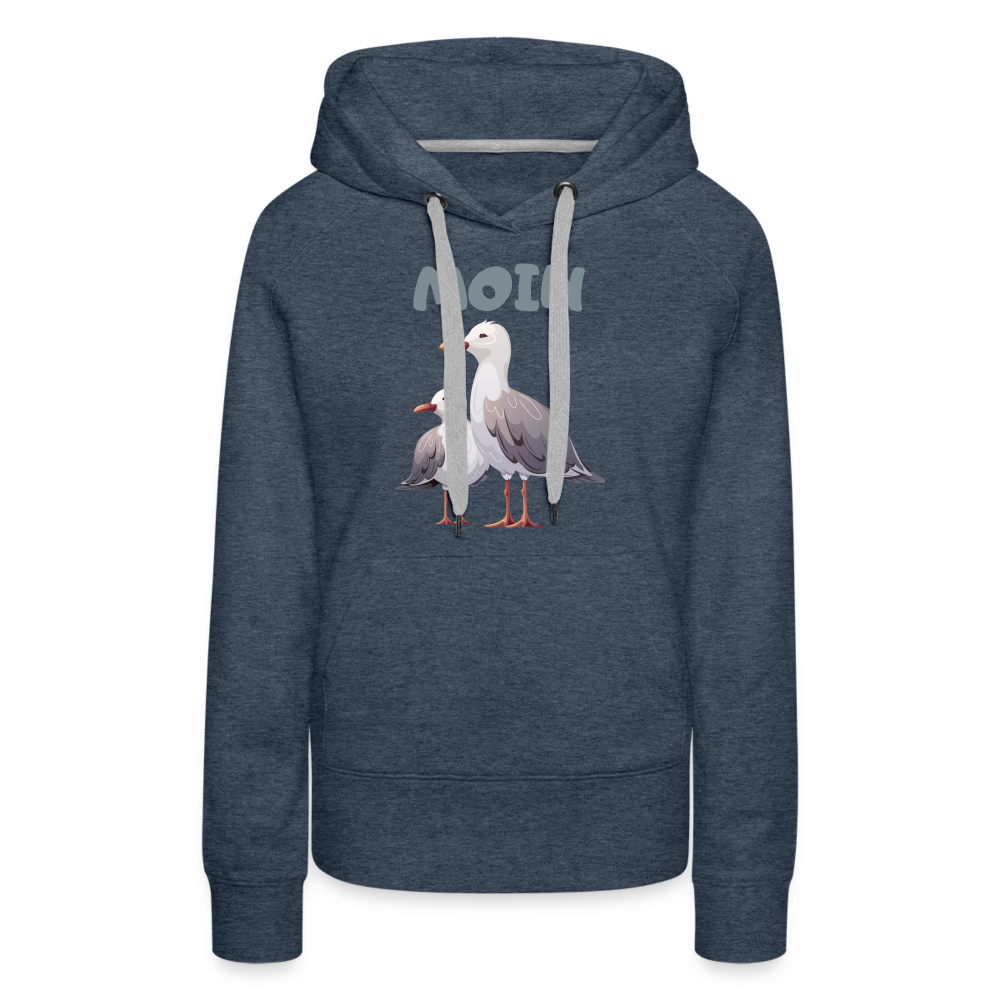 Frauen Premium Hoodie - Moin Möwe - Jeansblau