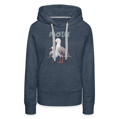 Frauen Premium Hoodie - Moin Möwe - Jeansblau