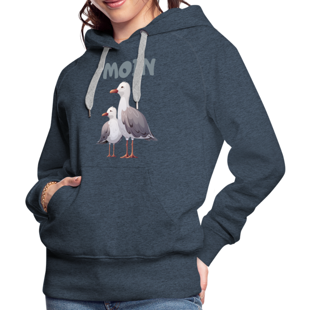 Frauen Premium Hoodie - Moin Möwe - Jeansblau