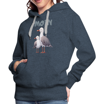 Frauen Premium Hoodie - Moin Möwe - Jeansblau