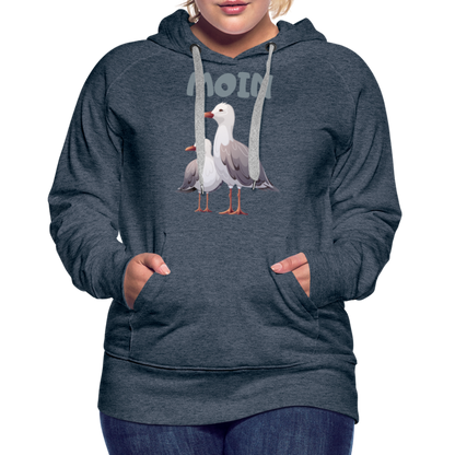 Frauen Premium Hoodie - Moin Möwe - Jeansblau