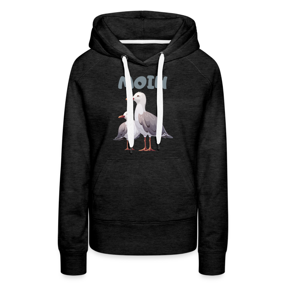 Frauen Premium Hoodie - Moin Möwe - Anthrazit