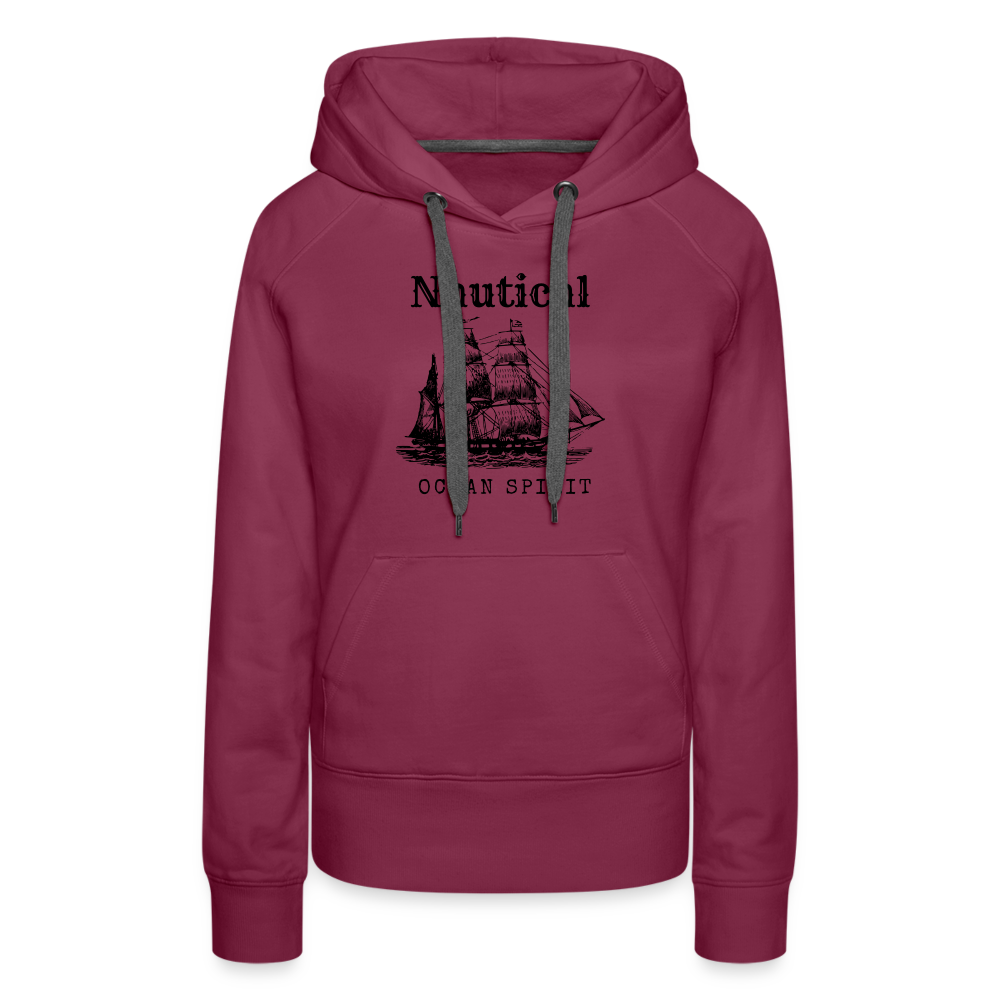 Frauen Premium Hoodie - Nautical Ocean Spirit - Bordeaux