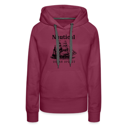 Frauen Premium Hoodie - Nautical Ocean Spirit - Bordeaux