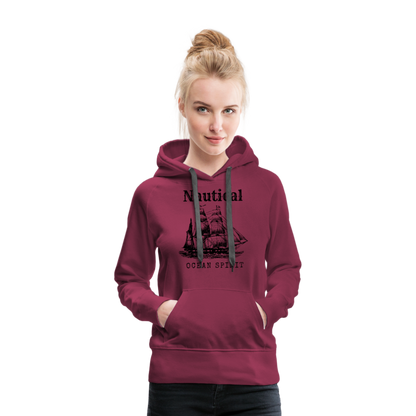 Frauen Premium Hoodie - Nautical Ocean Spirit - Bordeaux