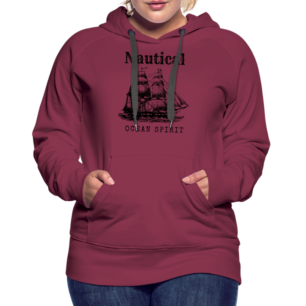 Frauen Premium Hoodie - Nautical Ocean Spirit - Bordeaux