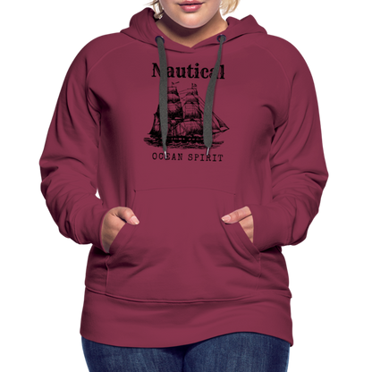 Frauen Premium Hoodie - Nautical Ocean Spirit - Bordeaux