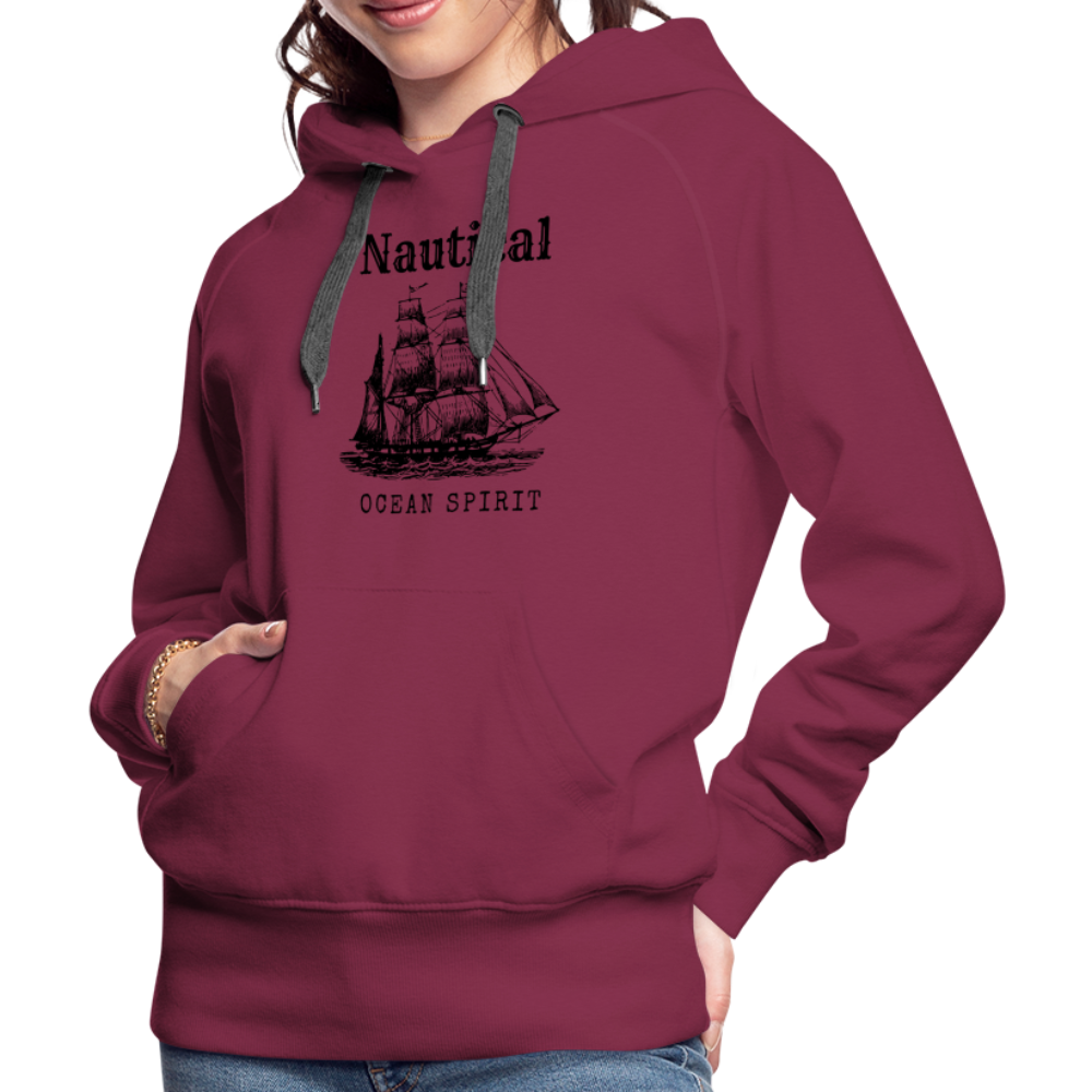 Frauen Premium Hoodie - Nautical Ocean Spirit - Bordeaux