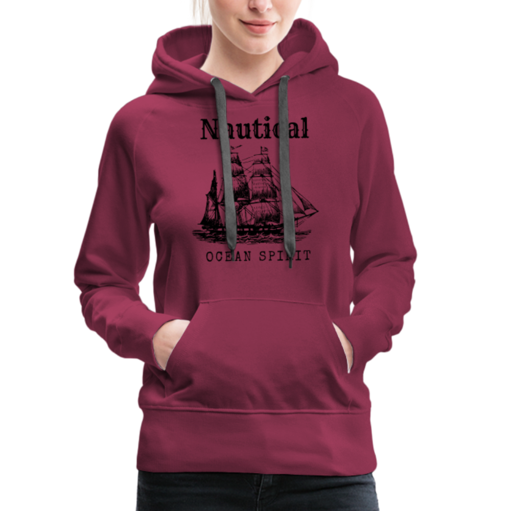 Frauen Premium Hoodie - Nautical Ocean Spirit - Bordeaux