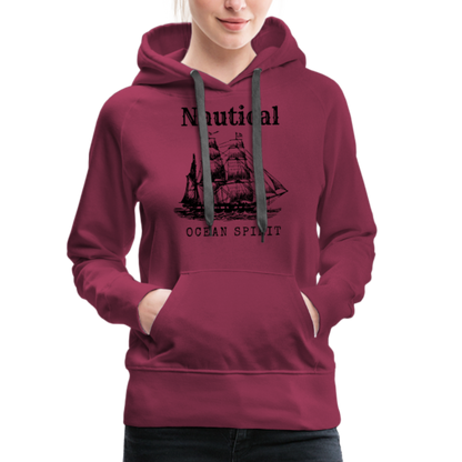 Frauen Premium Hoodie - Nautical Ocean Spirit - Bordeaux