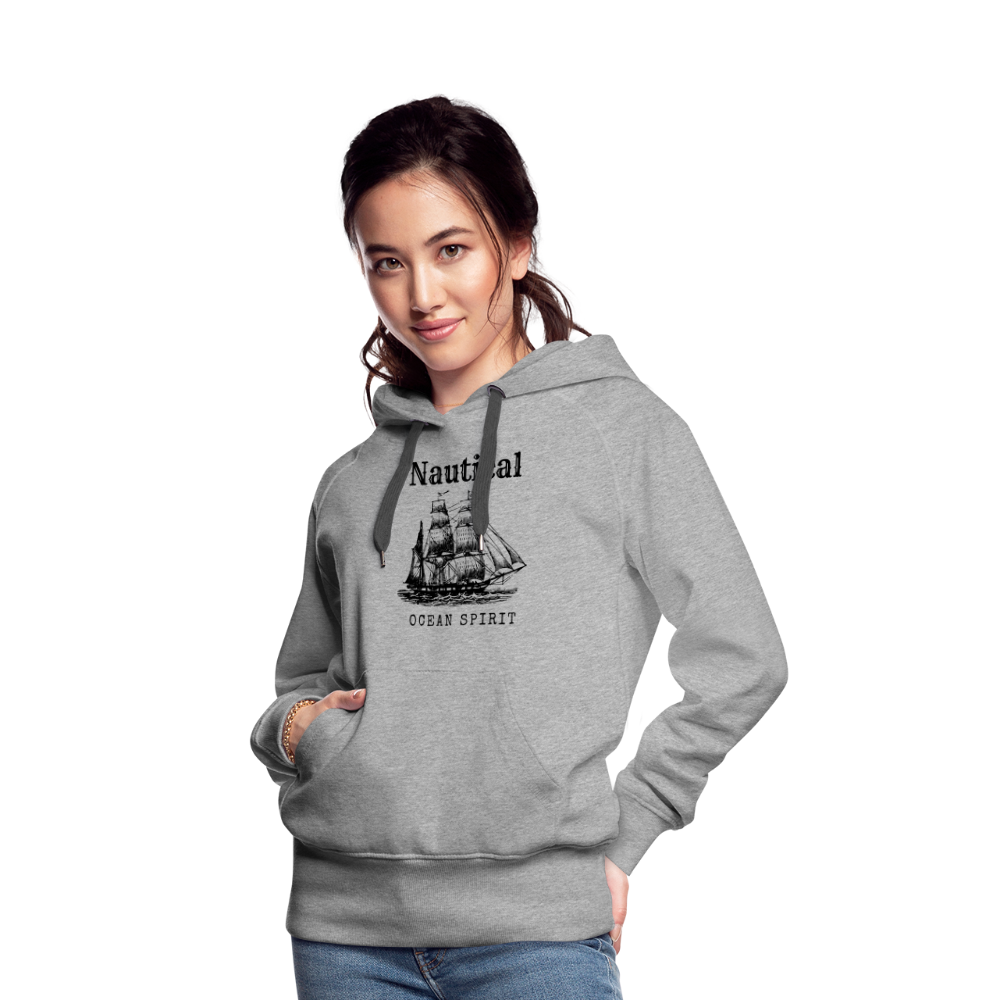 Frauen Premium Hoodie - Nautical Ocean Spirit - Grau meliert