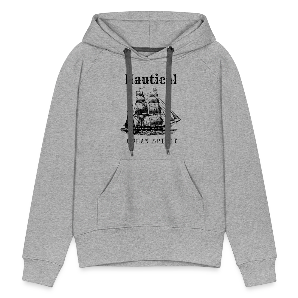 Frauen Premium Hoodie - Nautical Ocean Spirit - Grau meliert