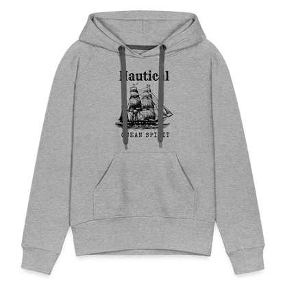 Frauen Premium Hoodie - Nautical Ocean Spirit - Grau meliert