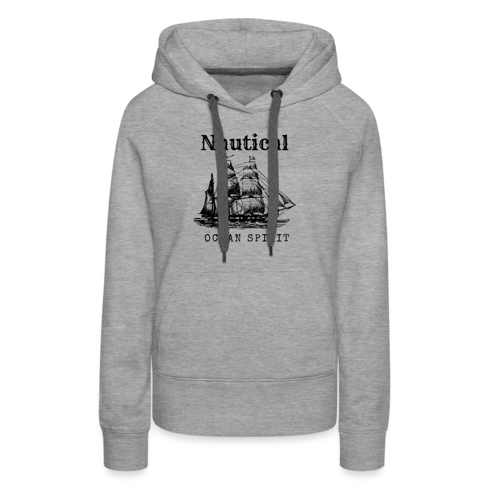 Frauen Premium Hoodie - Nautical Ocean Spirit - Grau meliert