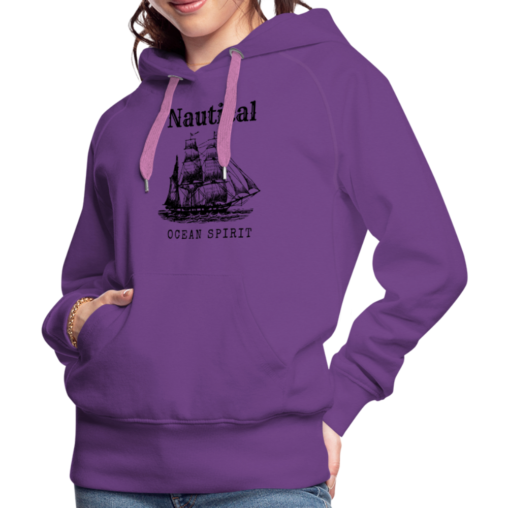 Frauen Premium Hoodie - Nautical Ocean Spirit - Purple