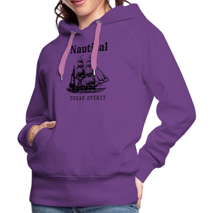 Frauen Premium Hoodie - Nautical Ocean Spirit - Purple