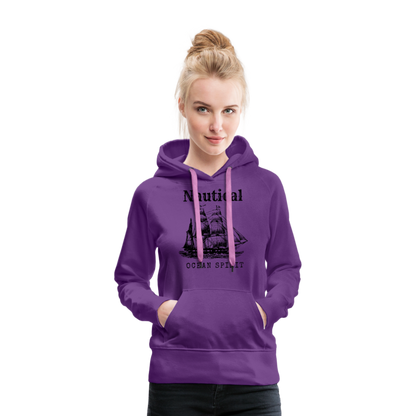 Frauen Premium Hoodie - Nautical Ocean Spirit - Purple