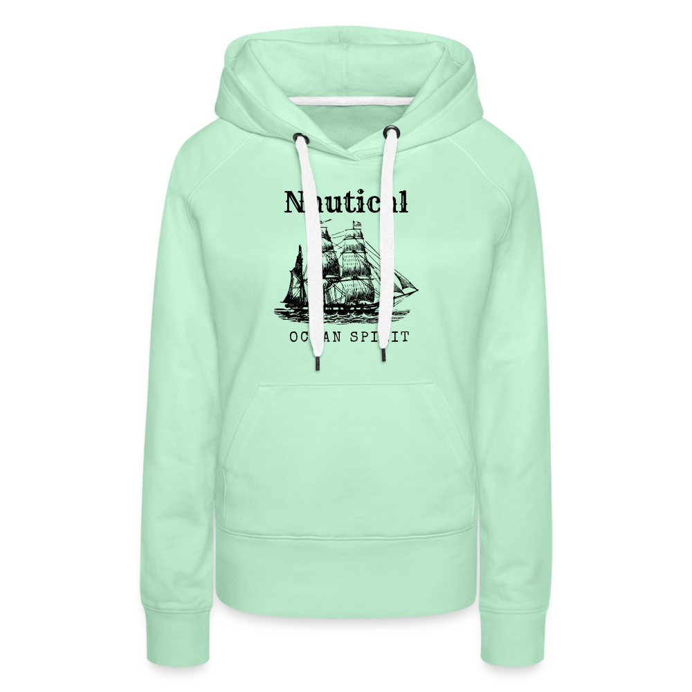 Frauen Premium Hoodie - Nautical Ocean Spirit - helles Mintgrün