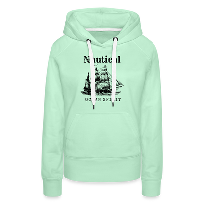 Frauen Premium Hoodie - Nautical Ocean Spirit - helles Mintgrün