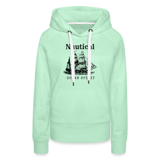 Frauen Premium Hoodie - Nautical Ocean Spirit - helles Mintgrün