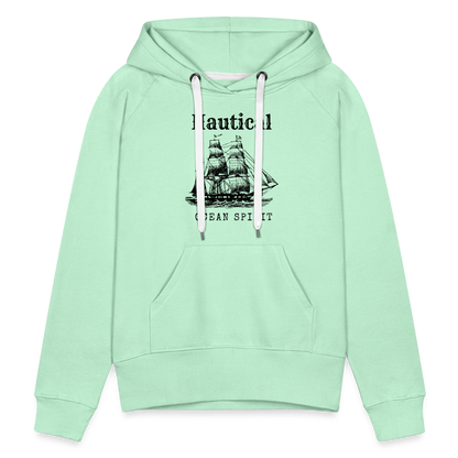 Frauen Premium Hoodie - Nautical Ocean Spirit - helles Mintgrün