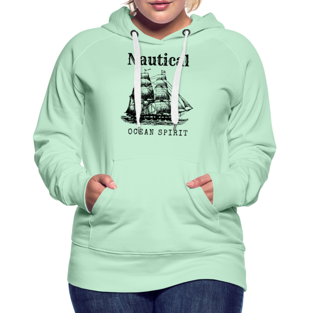 Frauen Premium Hoodie - Nautical Ocean Spirit - helles Mintgrün