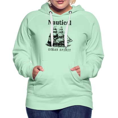 Frauen Premium Hoodie - Nautical Ocean Spirit - helles Mintgrün