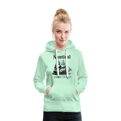 Frauen Premium Hoodie - Nautical Ocean Spirit - helles Mintgrün