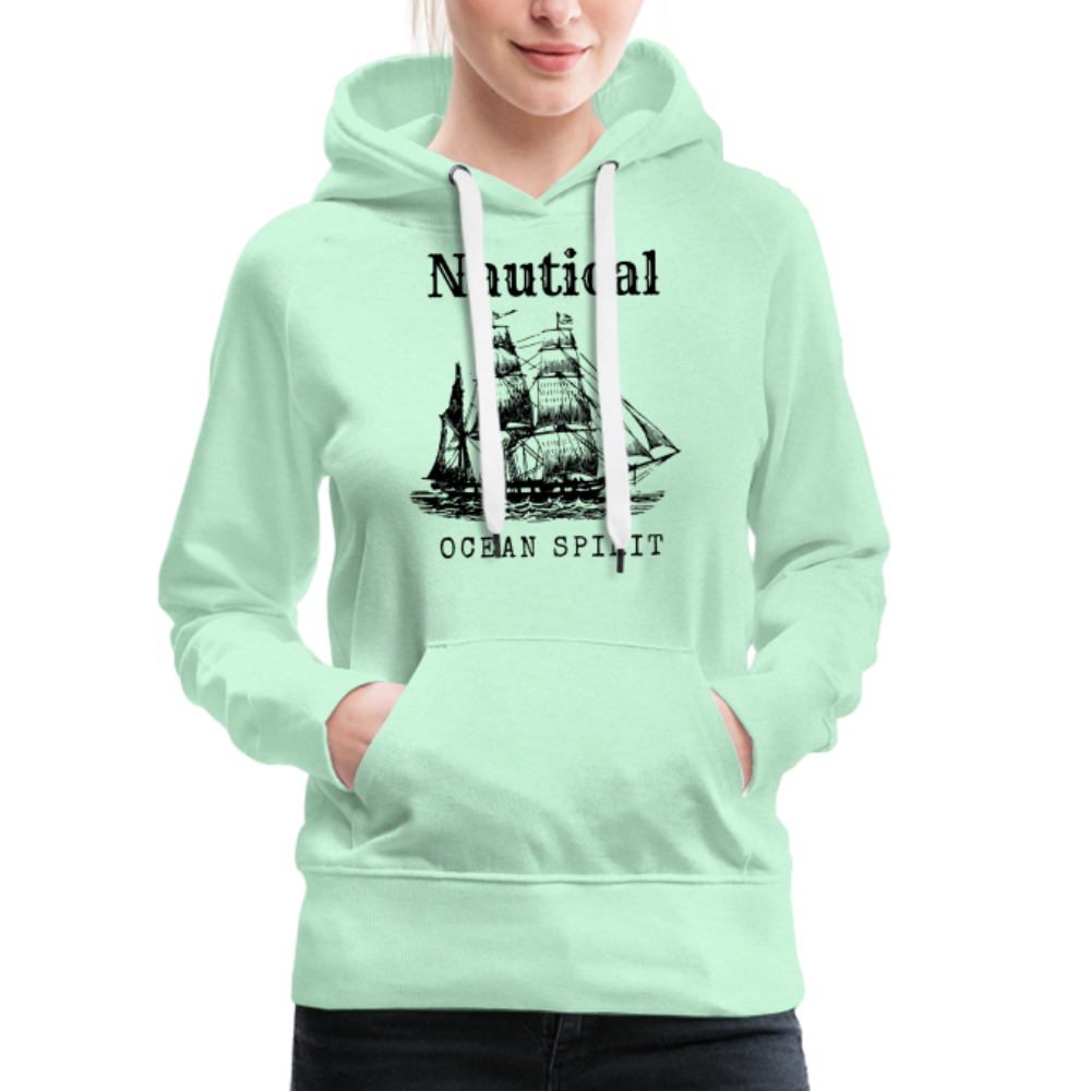 Frauen Premium Hoodie - Nautical Ocean Spirit - helles Mintgrün