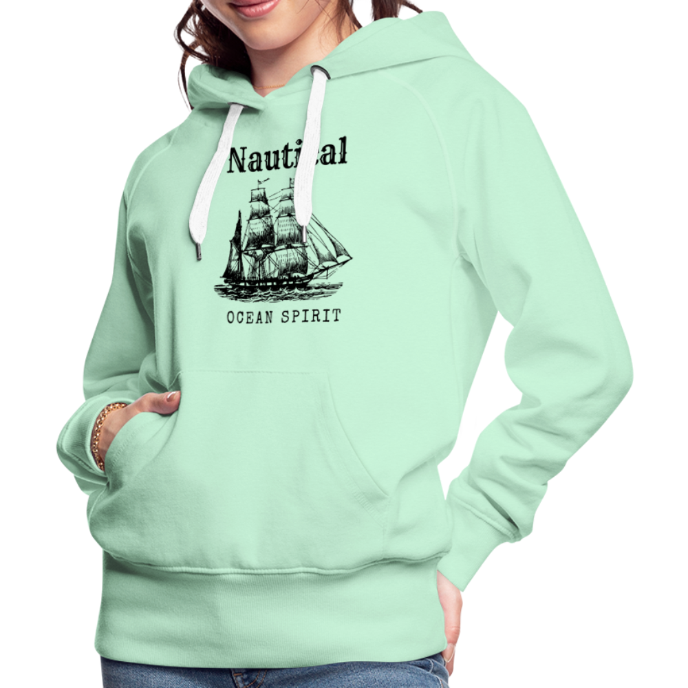 Frauen Premium Hoodie - Nautical Ocean Spirit - helles Mintgrün