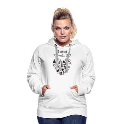 Frauen Premium Hoodie - Vitamin SEA - weiß