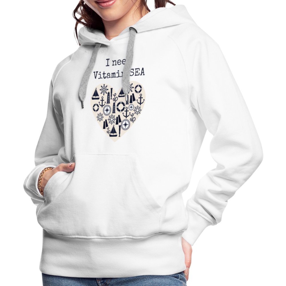 Frauen Premium Hoodie - Vitamin SEA - weiß