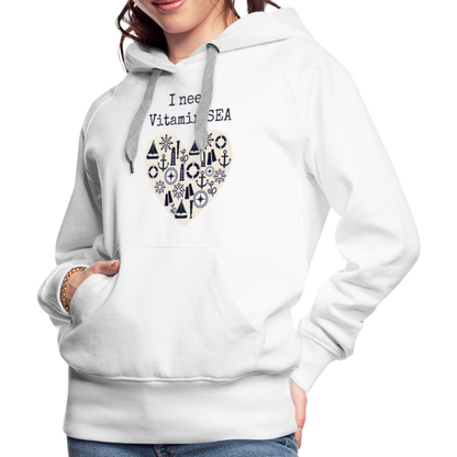 Frauen Premium Hoodie - Vitamin SEA - weiß