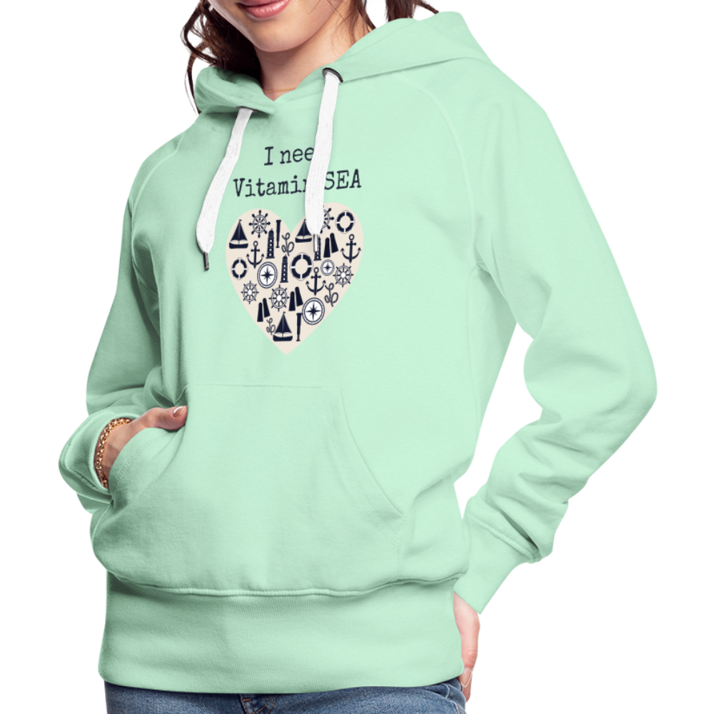 Frauen Premium Hoodie - Vitamin SEA - helles Mintgrün