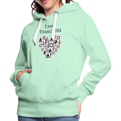 Frauen Premium Hoodie - Vitamin SEA - helles Mintgrün