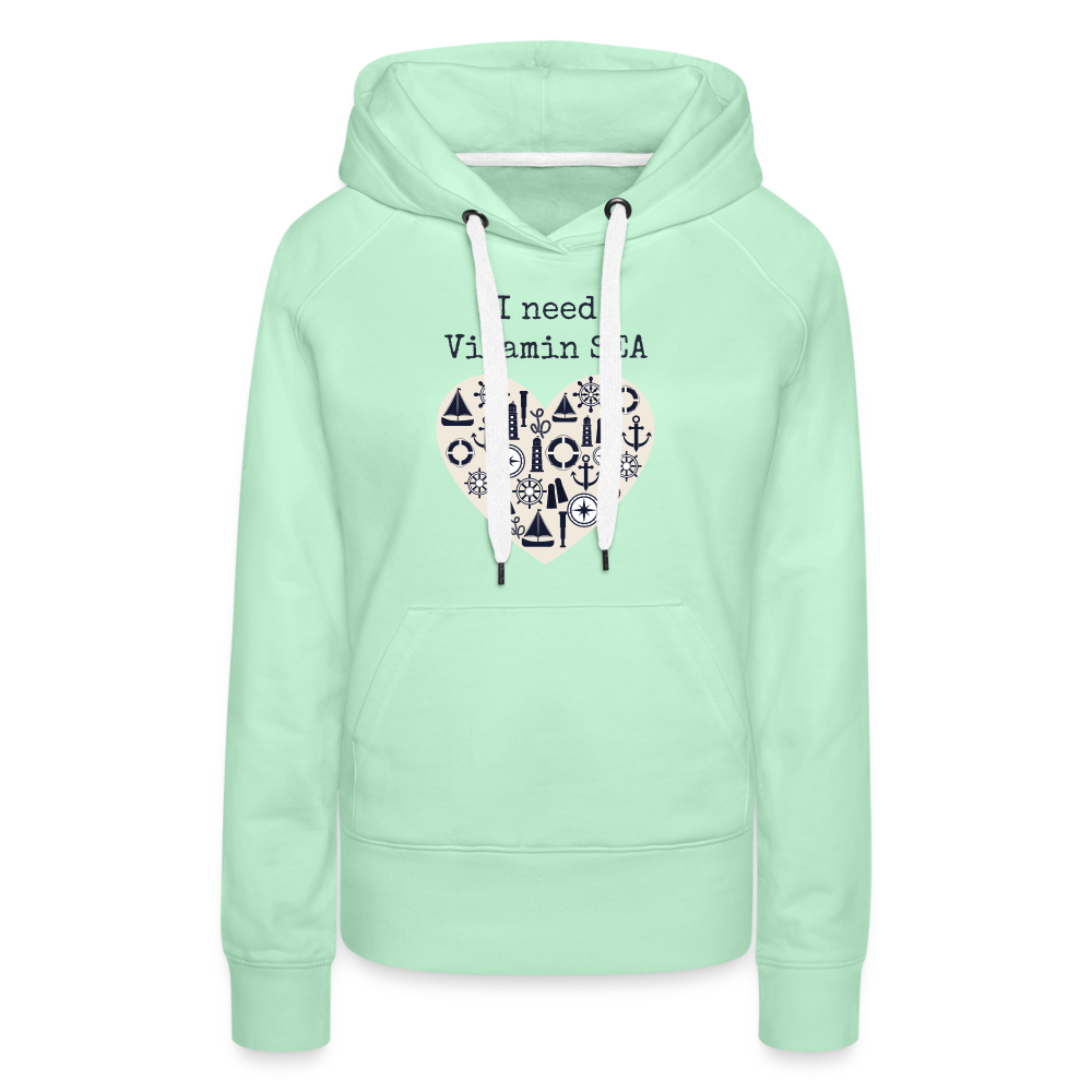 Frauen Premium Hoodie - Vitamin SEA - helles Mintgrün