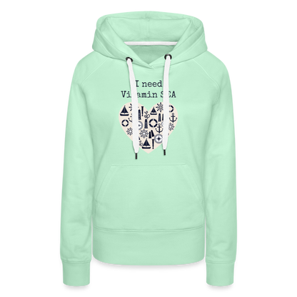 Frauen Premium Hoodie - Vitamin SEA - helles Mintgrün