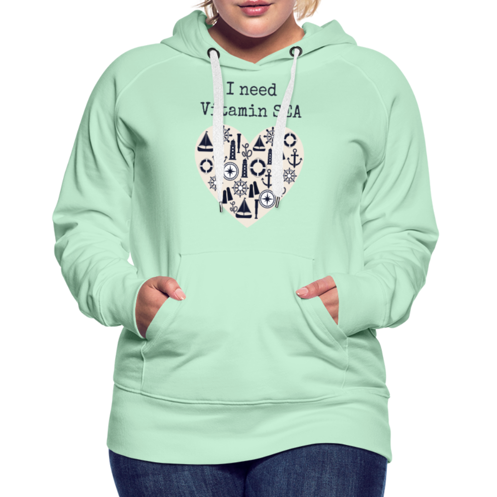 Frauen Premium Hoodie - Vitamin SEA - helles Mintgrün