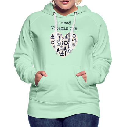 Frauen Premium Hoodie - Vitamin SEA - helles Mintgrün