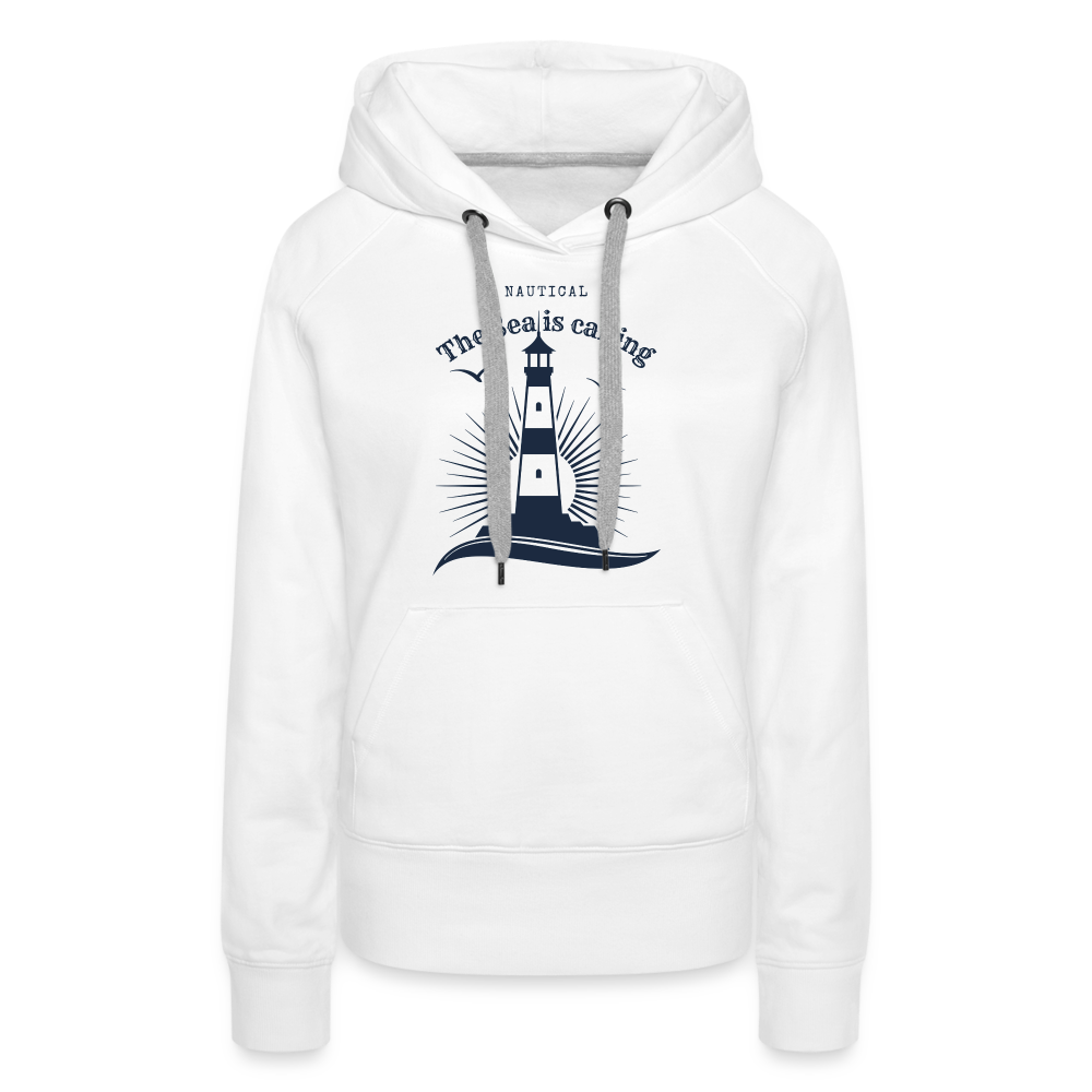 Frauen Premium Hoodie - The Sea is calling - weiß