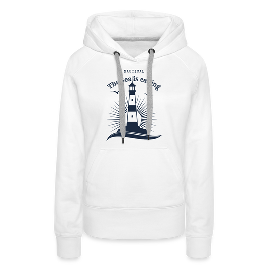 Frauen Premium Hoodie - The Sea is calling - weiß