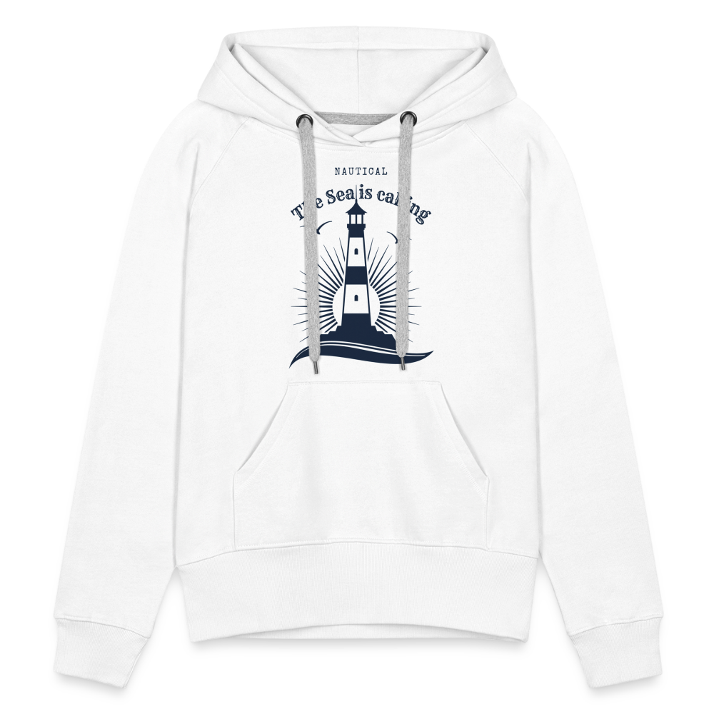 Frauen Premium Hoodie - The Sea is calling - weiß