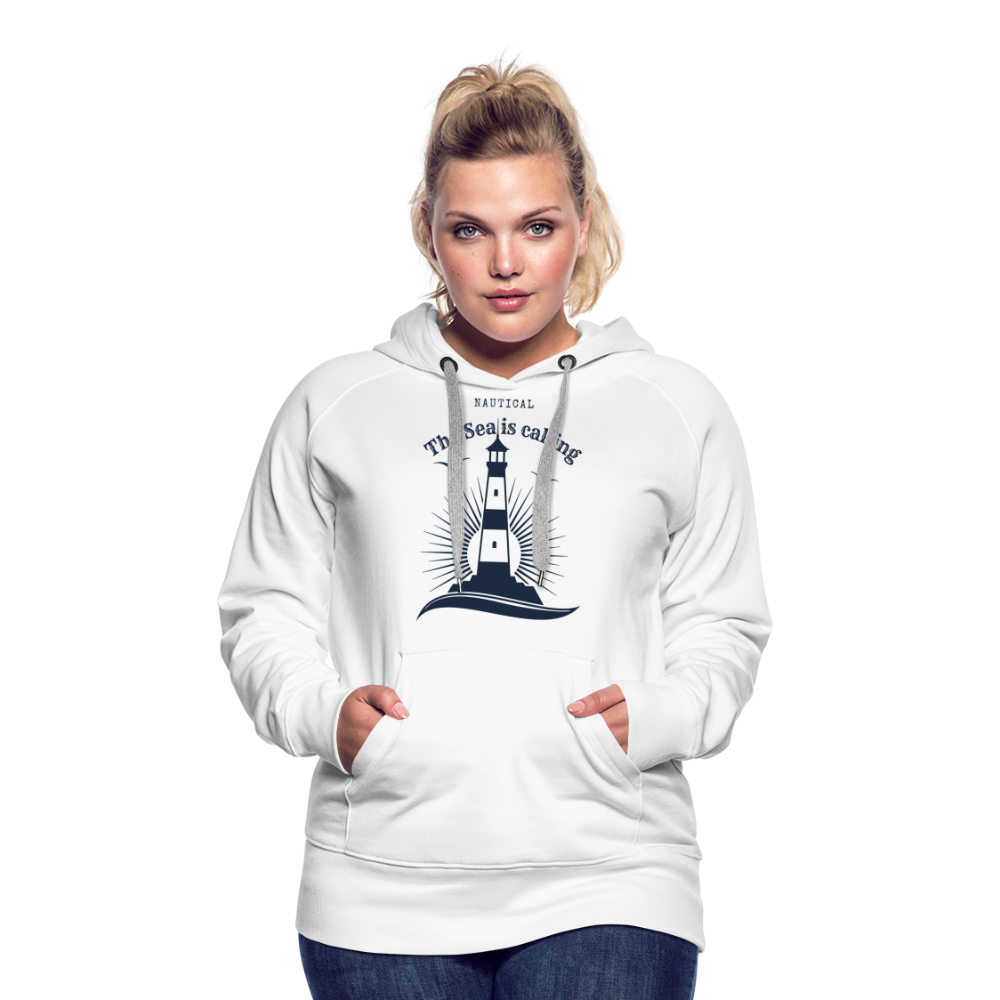 Frauen Premium Hoodie - The Sea is calling - weiß