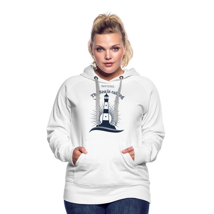 Frauen Premium Hoodie - The Sea is calling - weiß