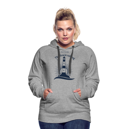 Frauen Premium Hoodie - The Sea is calling - Grau meliert