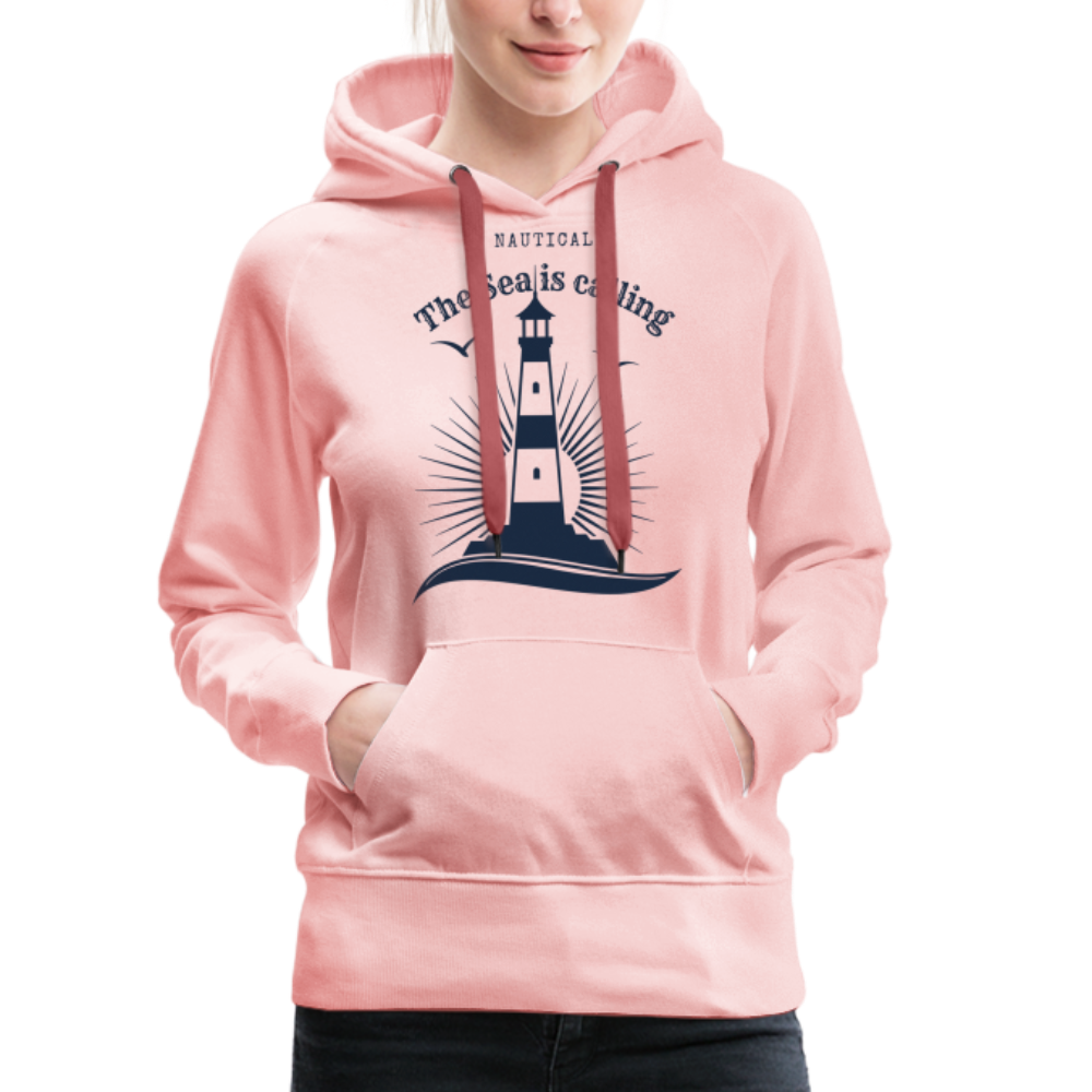 Frauen Premium Hoodie - The Sea is calling - Kristallrosa