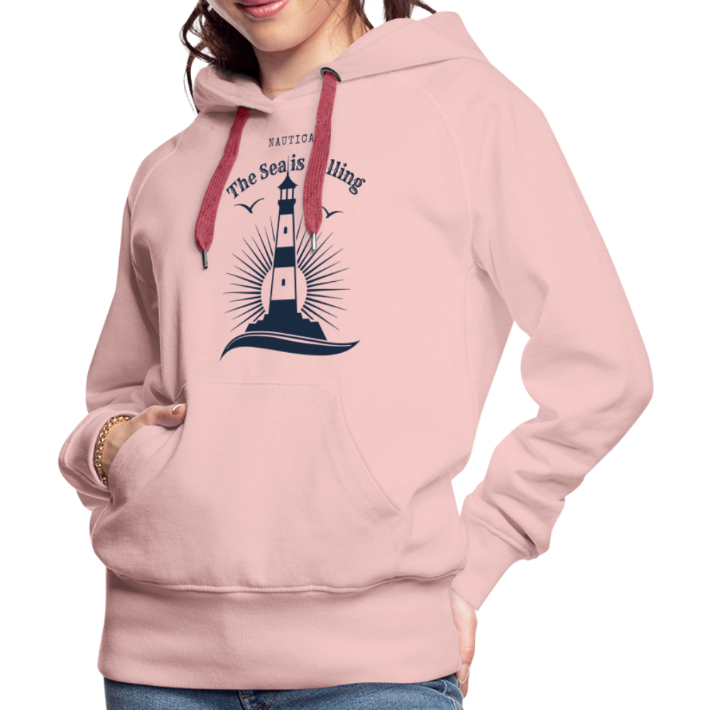 Frauen Premium Hoodie - The Sea is calling - Kristallrosa