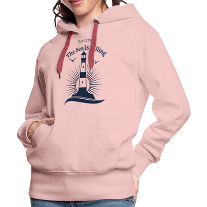 Frauen Premium Hoodie - The Sea is calling - Kristallrosa