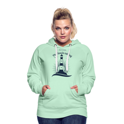 Frauen Premium Hoodie - The Sea is calling - helles Mintgrün